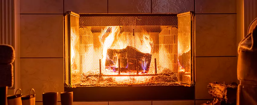 Mendota Hearth Landscape Fireplace Installation in Montgomery Village, Maryland