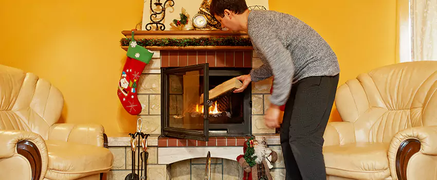 Rusted Metal Fireplace Restoration in Montgomery Village, Maryland